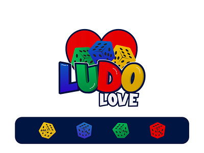 Ludo Love Logo design graphic design logo minimal