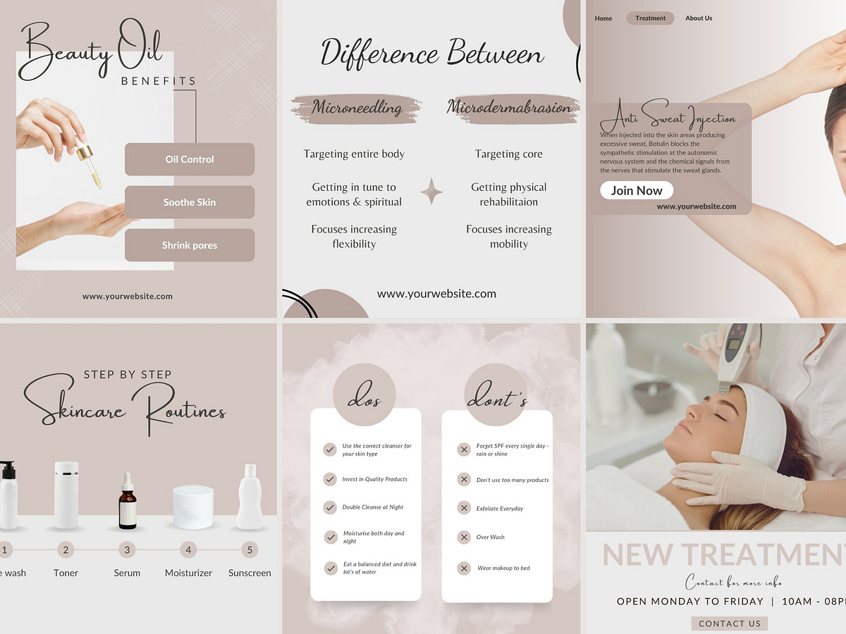 Beauty Salon Canva Templates designs, themes, templates and ...