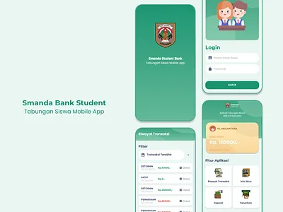Smanda Student Bank - Mobile App for Student Savings and Profile app design frontend illustration mobile student ui ux