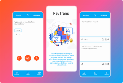 RevTrans : Language Translation App build designdrug watchmegrow design designchallenge figma uiux