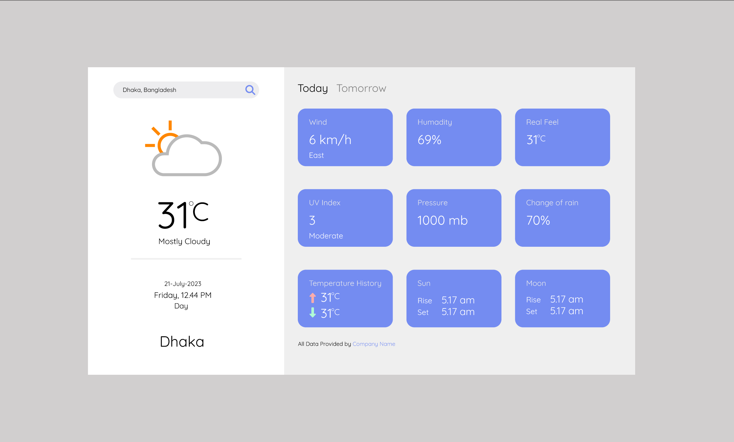Weather App Landing Page Design by Md. Minhazul Islam on Dribbble