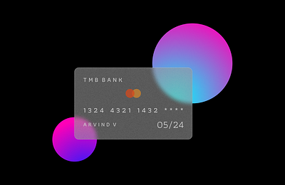Credit Card - Glassmorphism Design app design typography ui ux