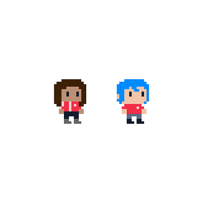 Mini avatar pixel people avatars characters people pixel art