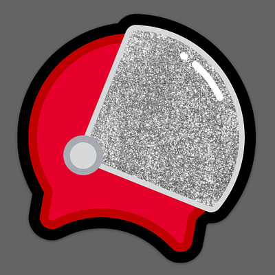 Sparkle Sticker Space Helmet glitter space sticker