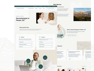 Elevated Dermatology Skin Cancer Surgery Center - Web Design aesthetics colorado cosmetics derm dermatologist dermatology doctor earthy home page med spa medical medical spa medspa mountains natural user experience ux ux ui web design website design