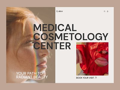 Cosmetology Clinic Website cosmetology design figma illustration landing page logo skincare ui uidesign uiux ux webdesign webflow