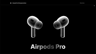 Apple Airpods Pro Web Page - Redesign app branding design ui ux