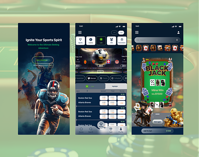 Sport Betting App/Casino ♣ 3d app betting casino ios mobile ui