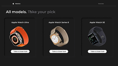 Apple Watches Web Page - Redesign app branding design ui ux