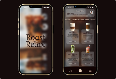 Coffee app branding coffee app design ui ux