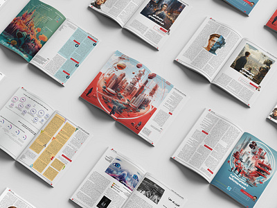 layout Magazine design designer graphic design illustration ui