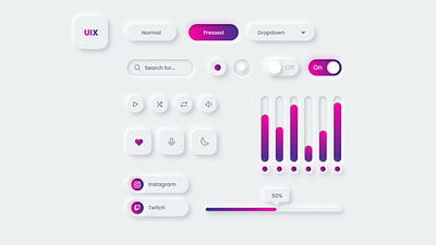 Neumorphism Design app branding design ui ux