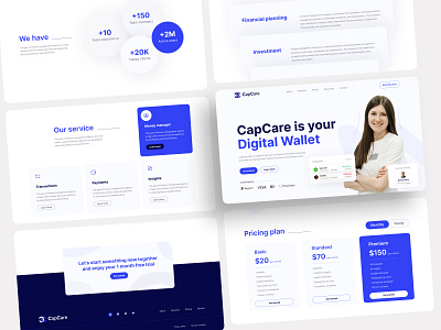 Finance/Payment Service - Web Design banking app finance finance app fintech fintech app flat design homepage design investment landing minimalist design money money transfer website product page design web web design web designer web finance web page web site website