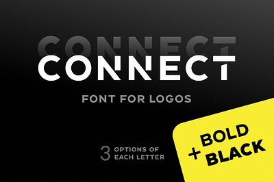 Connect Bold+Black - Font For Logos bold font