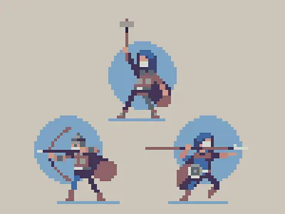 Valheim Team! 16bit 8bit characterart characterdesign fanart gameart illustration medieval minimalistart minimalistic nordic pixel art pixelart pixels valheim