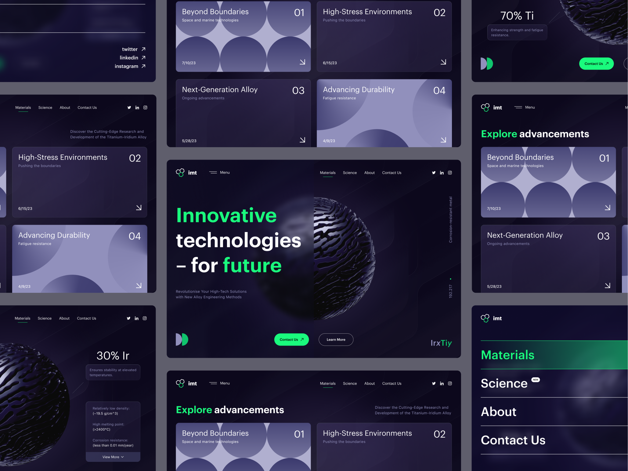 Alloy Manufacturing Landing UI crypto design ecommerce factory factory website finance gold homepage interface landing page manufacturing market material metal plant store titanium trade ui ux webdesign