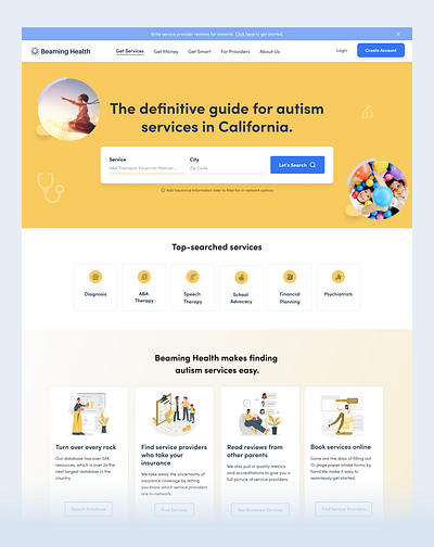 BeamingHealth.com Landing product design ui uiux