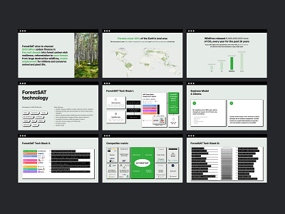 ForestSat — Preventing forest fires with AI from satellite data ai analysis business carbon competitor data deck earth forest investor model offsetting pitch presentation prevention satellite stack sustainability tech technology