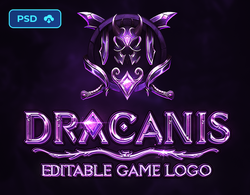 [DOWNL] Fantasy Game Logo Template - Dracanis fantasy game logo l2 lineage2 logo psd logo template logo text effect metin2 mmorpg mu online