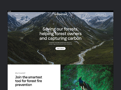 ForestSat — Preventing forest fires with AI from satellite data animation before after design desktop grid header hero home homepage landing nav navbar page scroll section sections slider sticky web website