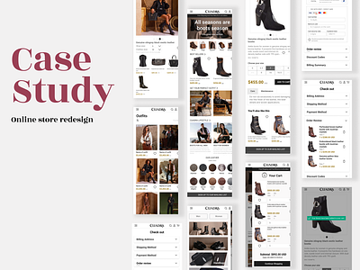 Case study - online store redesign clothes store design graphic design online store shoe store ui ux