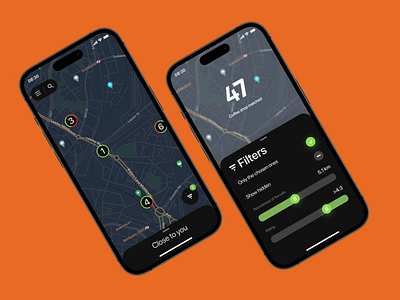 Coffee in Auto - Coffee Shop Design app coffee coffee application coffee buy coffee map coffee shop design etnocode filter filtering filters ios map filter mobile app mobile application shop shop app shop application ui
