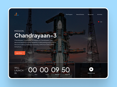 Day 014 - Countdown Timer 014 countdown countdown timer daily ui daily ui 014 dailyui dailyui014 design desktop isro space timer ui ui design ux ux design website website design