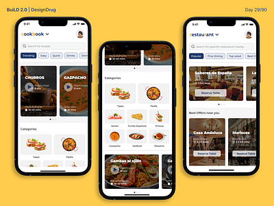 29/90 | Spanish Cuisine concept app app design food app graphic design ui ux