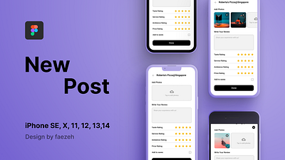 New Post and Review Page Design app concept design mobile mobile app new post post post page ui uiux