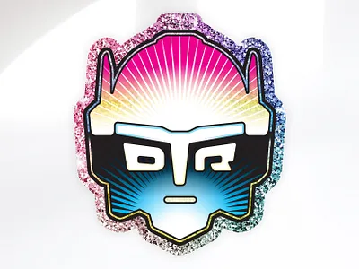 DT2R Glitter Sticker glitter robot sticker sticker mule vector