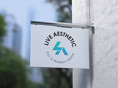 Live Aesthetic Logo & Brand Identity brand branding design graphic design logo logo design minimalist logo monogram