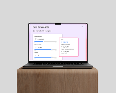 Daily UI #004 - Emi Calculator 3d branding calculator dailyui design typography ui ux vector