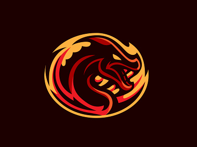 The Dragon branding design dragon fire illustration illustrator logo vector