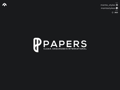 PAPERS branding design graphic design icon letter logo minimal p company p design logo p icon p logo