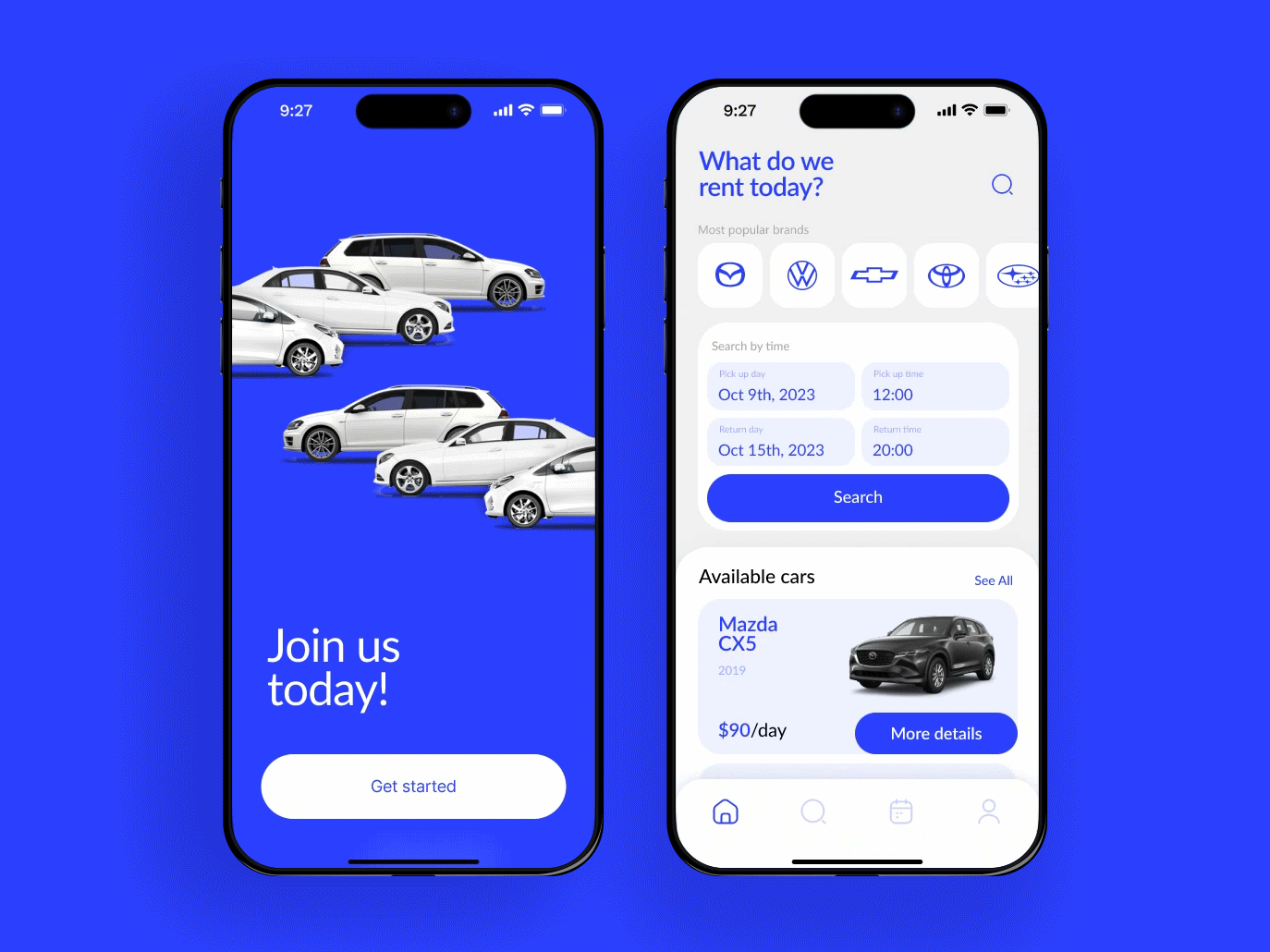 Rental Car App UI Design app car carapp design inspiration flat graphic design mobile motion graphics rental rental car travel app ui ui inspiration ux