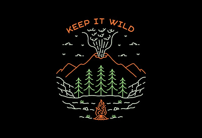 Keep It Wild 1 adventure badge bonfire camp camping crater eruption explore hiking holiday journey lava magma mountain national parks nature outdoors travel volcano wildlife