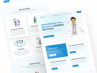 Painandinjury - Landing Page Redesign best surgeon websites branding bundlebranding doctor personal website hospital website landing page redesign mobile responsive patient redesign redesign concept trending user interface website redesign