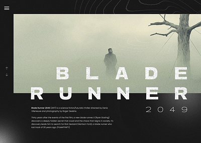 Blade Runner 2049 branding graphic design ui we web desing