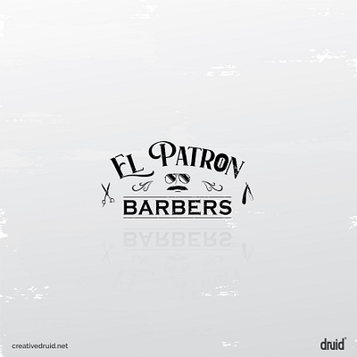 El Patron Barbers Logo adobe illustrator art barbershop logo black logo brand branding creative design graphic design illustration logo logo design logomaker logos original unique