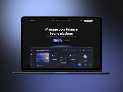 Finance Landing Page | Website Design Ul analytics b2b bank app banking web branding digital banking financial fintech flamekast homepage landing page landingpage mobile banking money page responsive saas site ui webdesign