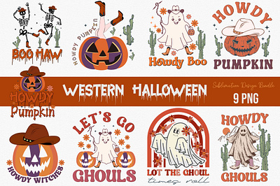 Western Halloween Sublimation Bundle art