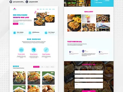 Mie Gacoan Restaurant - Food Landing [ branding food landing page restaurant ui website