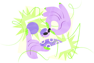 Photo character characterdesign colors flat illustration girl green illustration photo purple simple woman