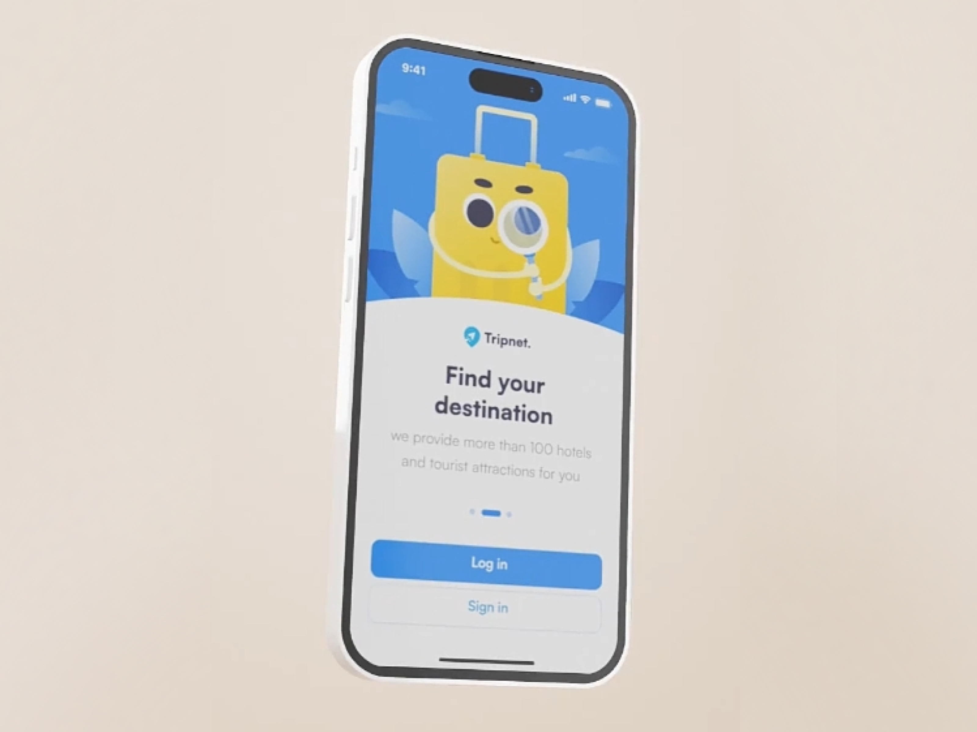 Tripnet - Hotel Booking App 3d animation app booking app branding character design flow fun style graphic design hotel app hotel booking app interaction logo motion graphics payment traveling traveling app ui ui app