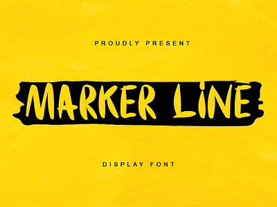 Marker Line Display Font beautiful