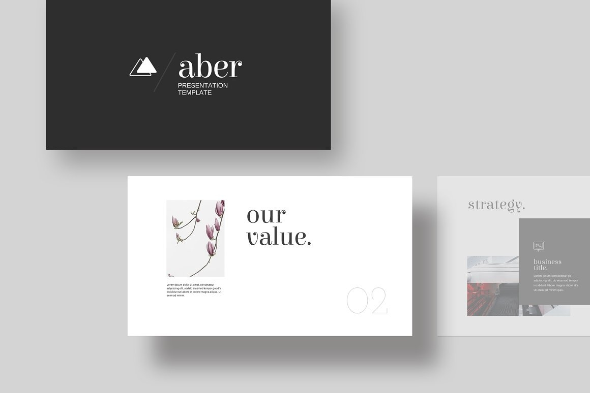 Aber Minimal PowerPoint Template #3 by DausFirdaus.std on Dribbble