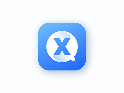 App logo design Chat messaging app app logo app logo icon branding chat app logo design messaging app modern ui wechat x x chat x chat logo