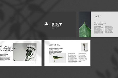 Aber Minimal PowerPoint Template #4 app branding design graphic design illustration logo typography ui ux vector