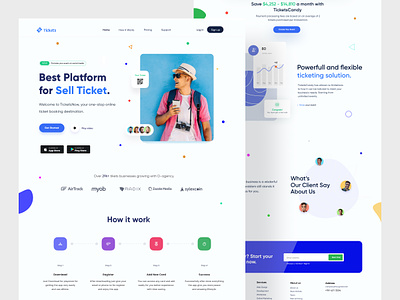 Ticket Selling Web Design/Landing Page air ticket booking buy clean landigpage landing landing page minimal online ticket product design sell ticket ticket booking ticket selling ui ux web design web page website website design