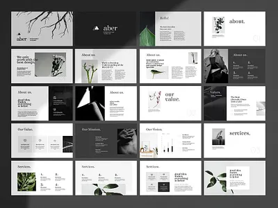 Aber Minimal PowerPoint Template #6 app branding design graphic design illustration logo typography ui ux vector